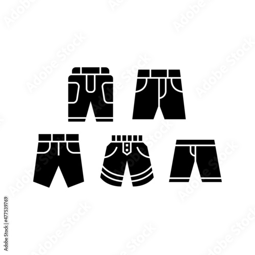 Shorts set icon isolated on white background