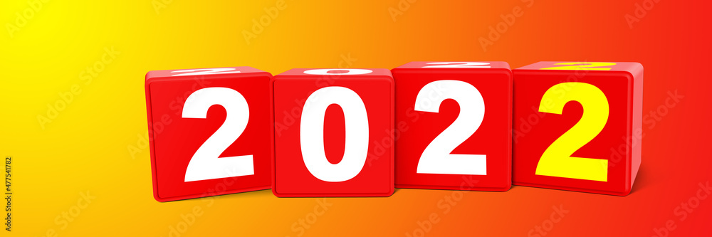 Happy New Year Background. Start to 2022. 3D illustration Happy New Year Background. Start to 2022. 3D illustration