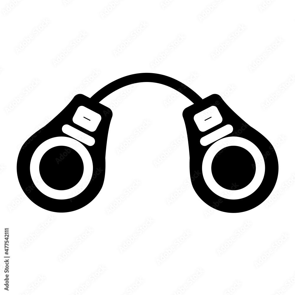handcuffs icon solid style vector handcuffs icon solid style vector