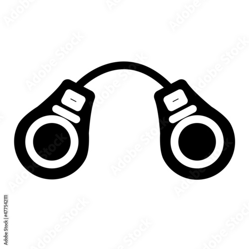 handcuffs icon solid style vector