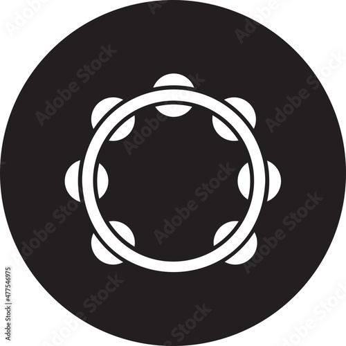 tambourine glyph icon