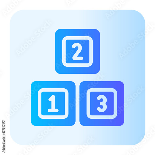 number gradient icon