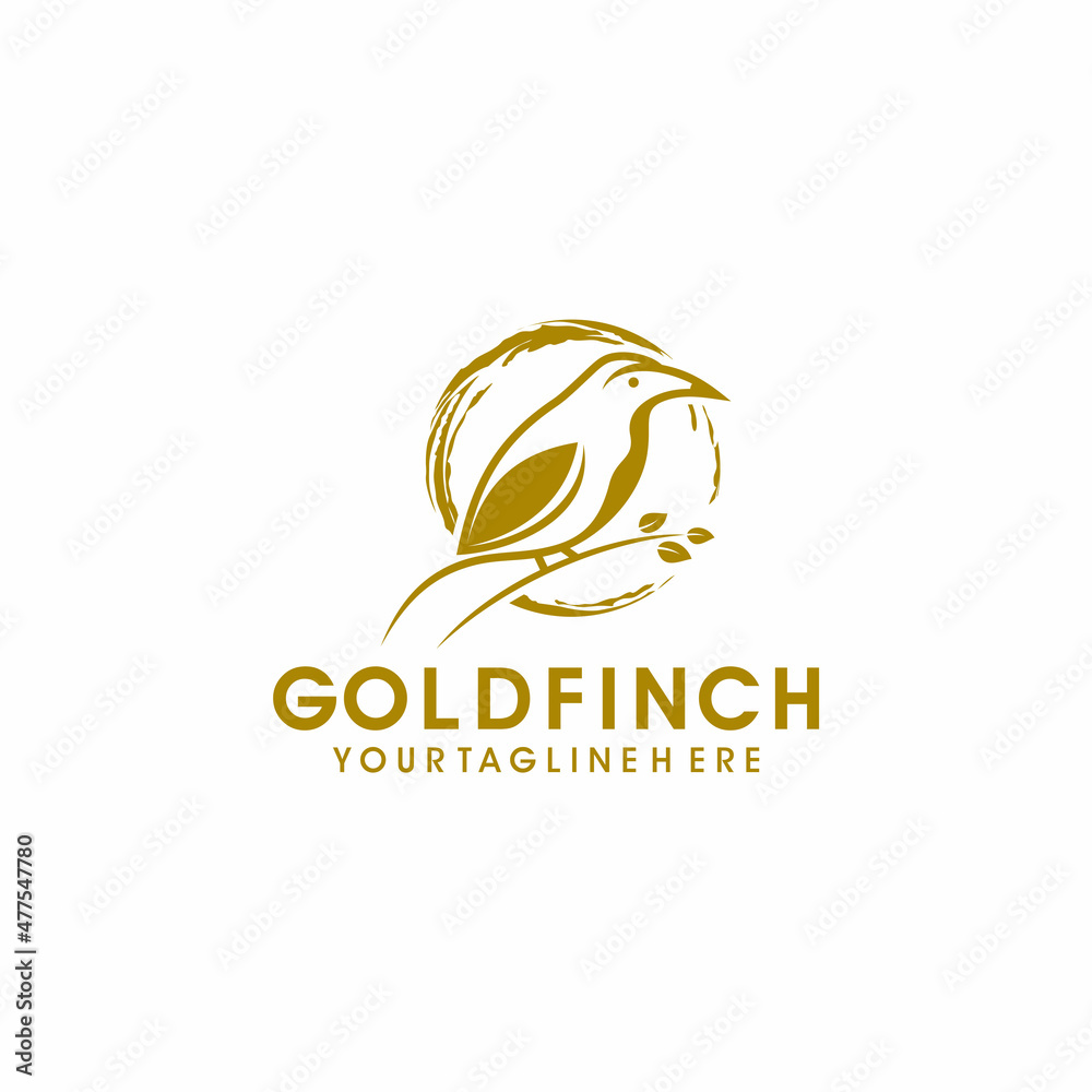 goldfinch logo vector design template