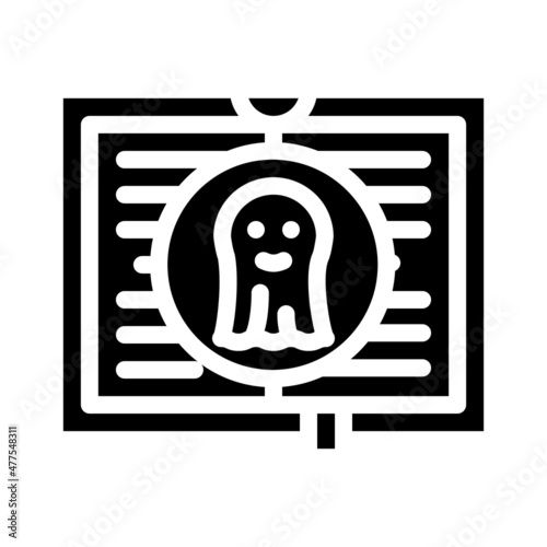 paranormal literature glyph icon vector. paranormal literature sign. isolated contour symbol black illustration