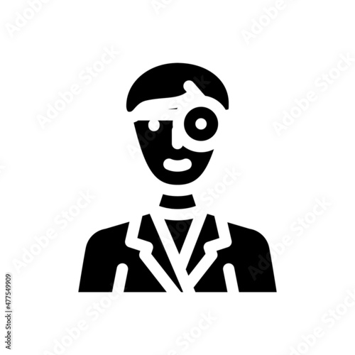 ent doctor glyph icon vector. ent doctor sign. isolated contour symbol black illustration