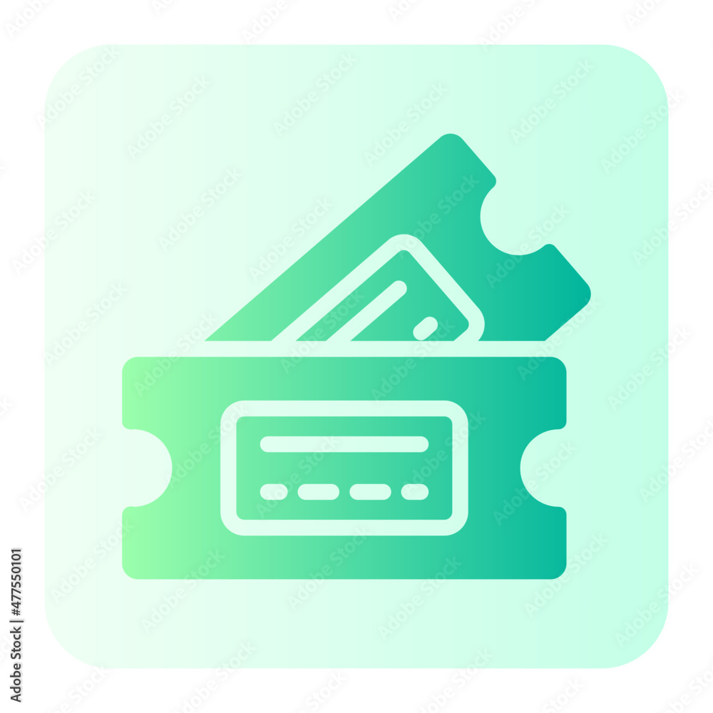 movie ticket gradient icon movie ticket gradient icon