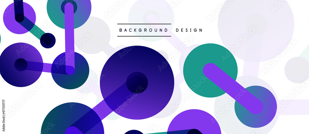 Line points connections geometric abstract background. Circles connected by lines. Trendy techno business template for wallpaper, banner, background or landing Line points connections geometric abstract background. Circles connected by lines. Trendy techno business template for wallpaper, banner, background or landing