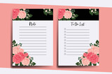 To do list Planner template Dahlia Flower Design