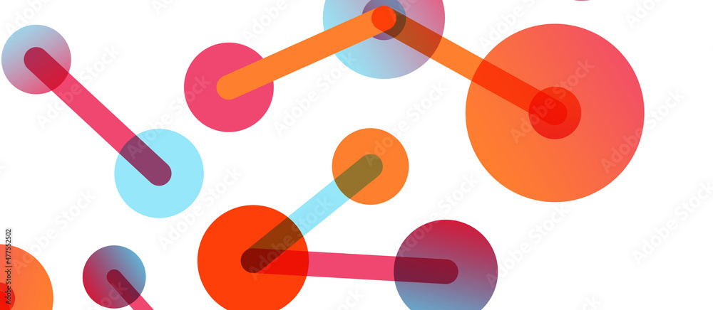 Line points connections geometric abstract background. Circles connected by lines. Trendy techno business template for wallpaper, banner, background or landing Line points connections geometric abstract background. Circles connected by lines. Trendy techno business template for wallpaper, banner, background or landing