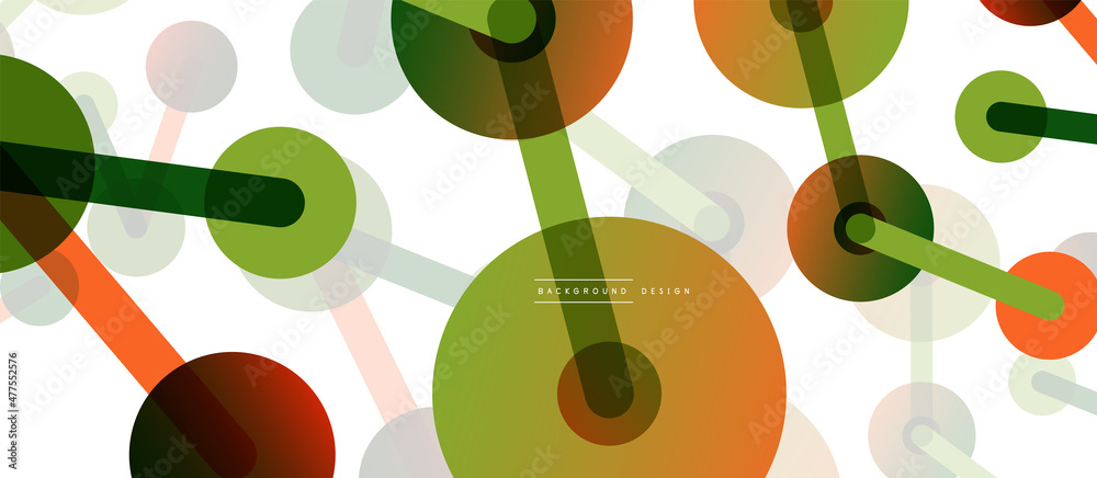 Abstract background. Round dots connected by lines. Trendy techno business template for wallpaper, banner, background or landing Abstract background. Round dots connected by lines. Trendy techno business template for wallpaper, banner, background or landing
