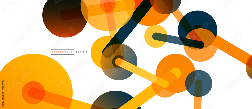 Abstract background. Round dots connected by lines. Trendy techno business template for wallpaper, banner, background or landing Abstract background. Round dots connected by lines. Trendy techno business template for wallpaper, banner, background or landing
