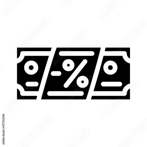 location of discount sale glyph icon vector. location of discount sale sign. isolated contour symbol black illustration