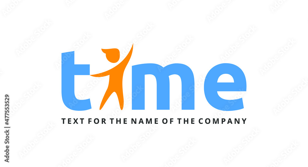 Logo elements: the letter 'i' is hidden under the person. Logo. Vector.