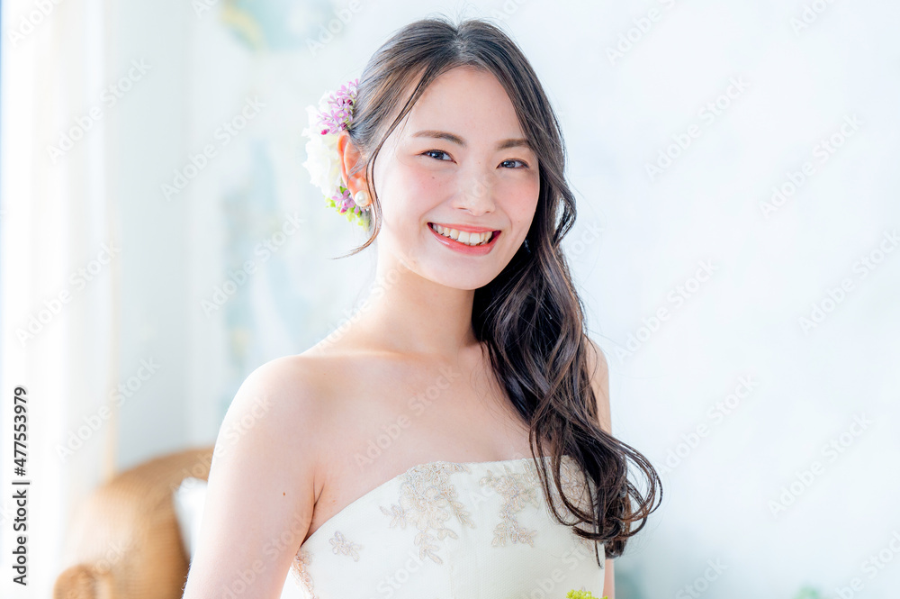 すごく可愛いくて使いやすい花嫁さんのイメージ コピースペースあり Stock Photo Adobe Stock