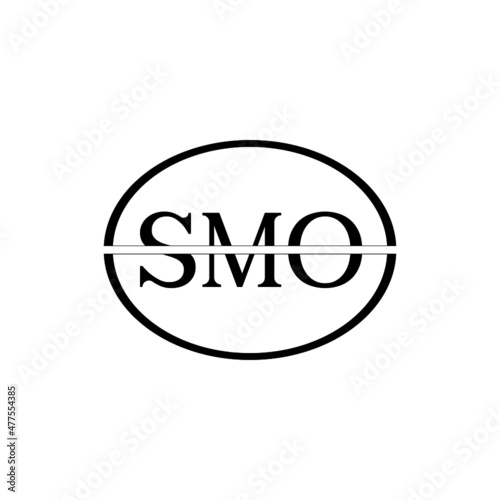 SMO letter logo design with white background in illustrator, vector logo modern alphabet font overlap style. calligraphy designs for logo, Poster, Invitation, etc.	