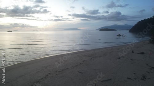 The Telok Teluk Melano Coastline and Serabang Beach at the most southern tip of the Tanjung Datu part of Sarawak and Borneo Island