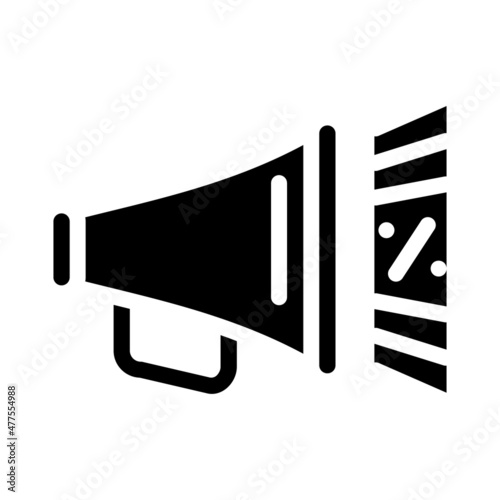 explosion promo glyph icon vector. explosion promo sign. isolated contour symbol black illustration