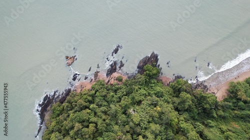 The Telok Teluk Melano Coastline and Serabang Beach at the most southern tip of the Tanjung Datu part of Sarawak and Borneo Island photo