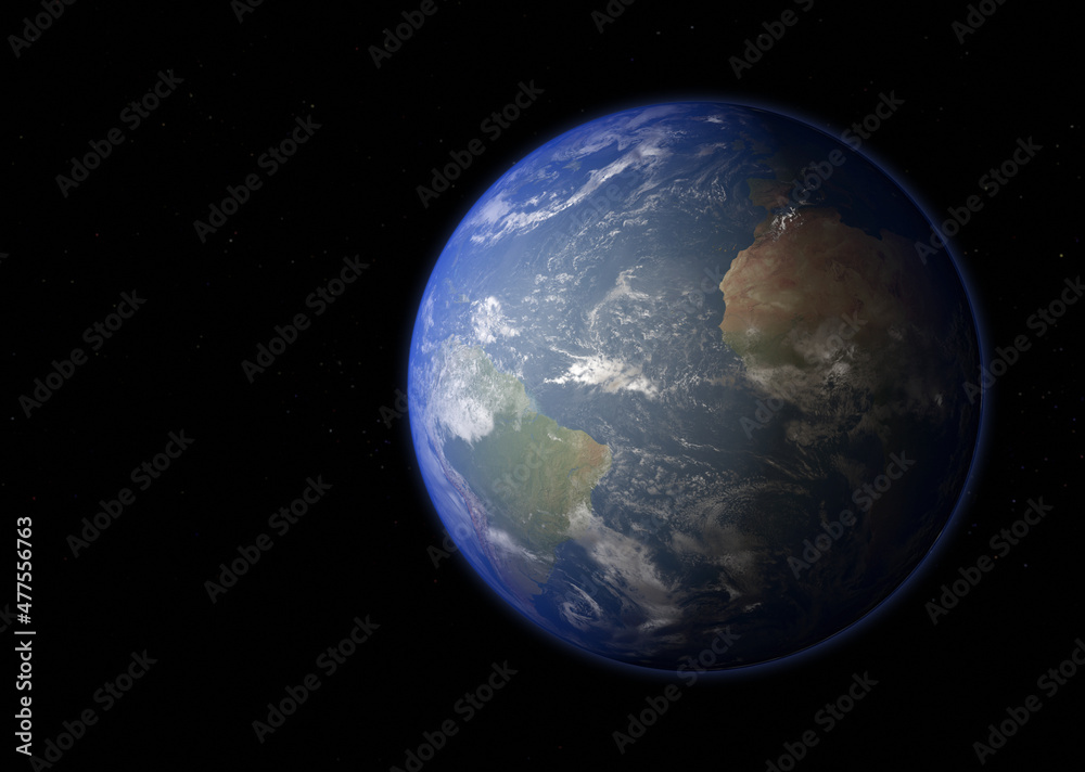 Planet Earth - Elements of this Image Furnished By NASA. 3D rendering.