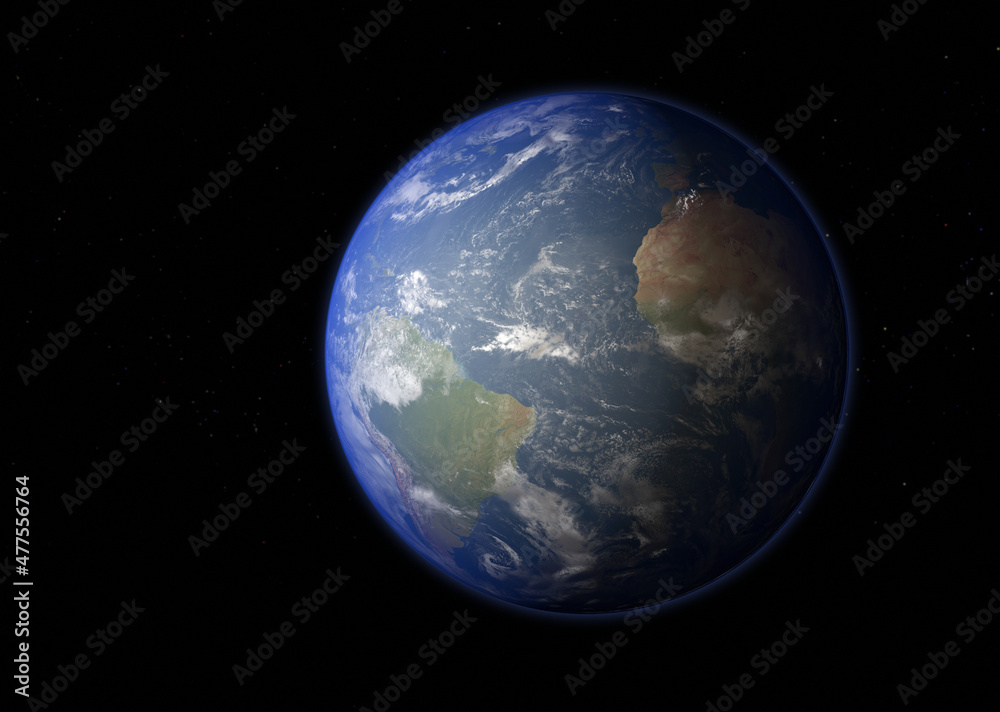 Naklejka premium Planet Earth - Elements of this Image Furnished By NASA. 3D rendering.