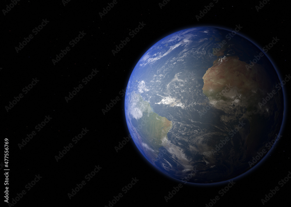 Planet Earth - Elements of this Image Furnished By NASA. 3D rendering.