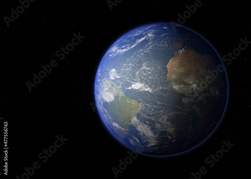 Planet Earth - Elements of this Image Furnished By NASA. 3D rendering.