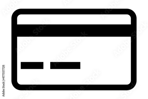 Simple credit card icon. Vector.