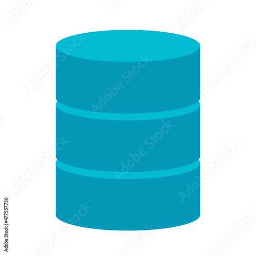 Blue database icon. Database server vector.