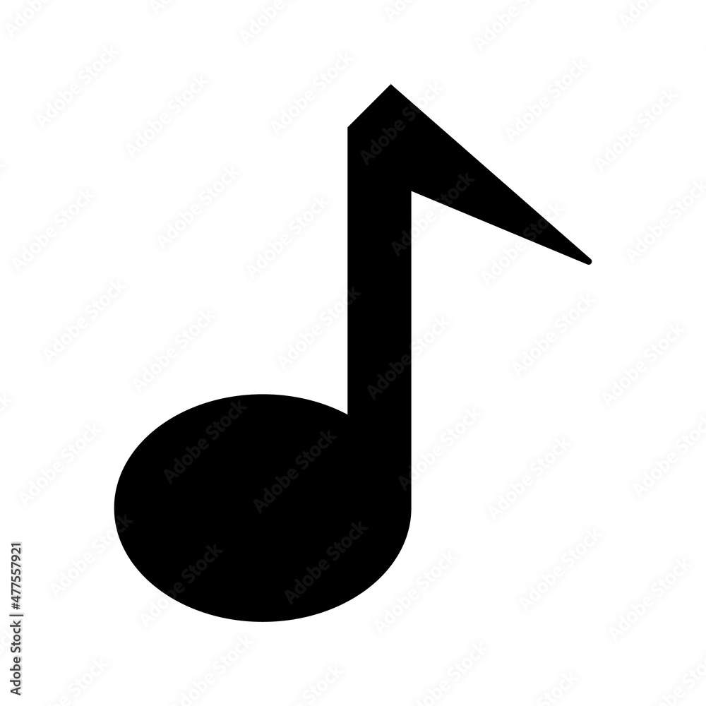 Simple black musical note icon. Vector. Simple black musical note icon. Vector.