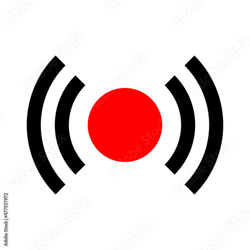Live streaming radio icon. vector during REC and delivery.