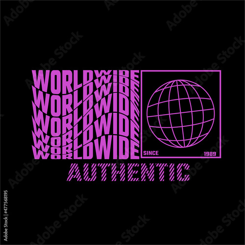 worldwide slogan simple  vintage fashion, t-shirt Design, clothing, hoodie
