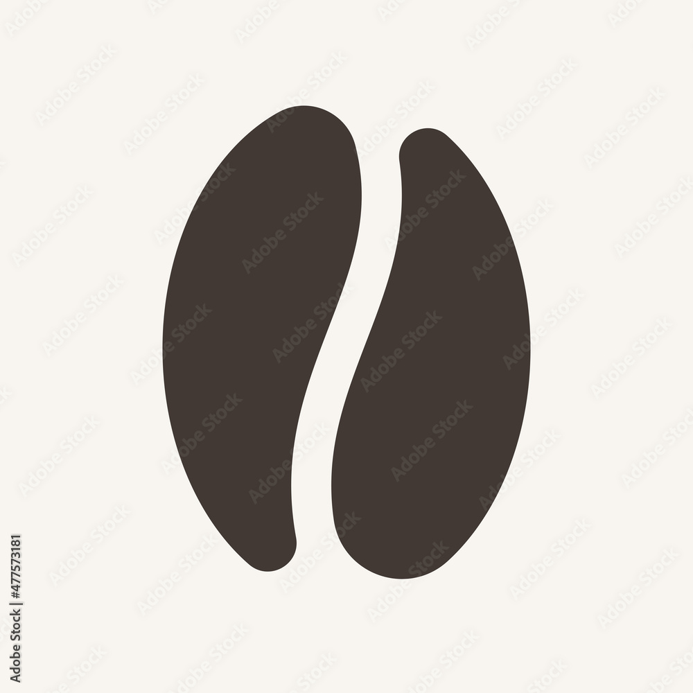 coffee bean icon vector, solid logo illustration, pictogram isolated coffee bean icon vector, solid logo illustration, pictogram isolated