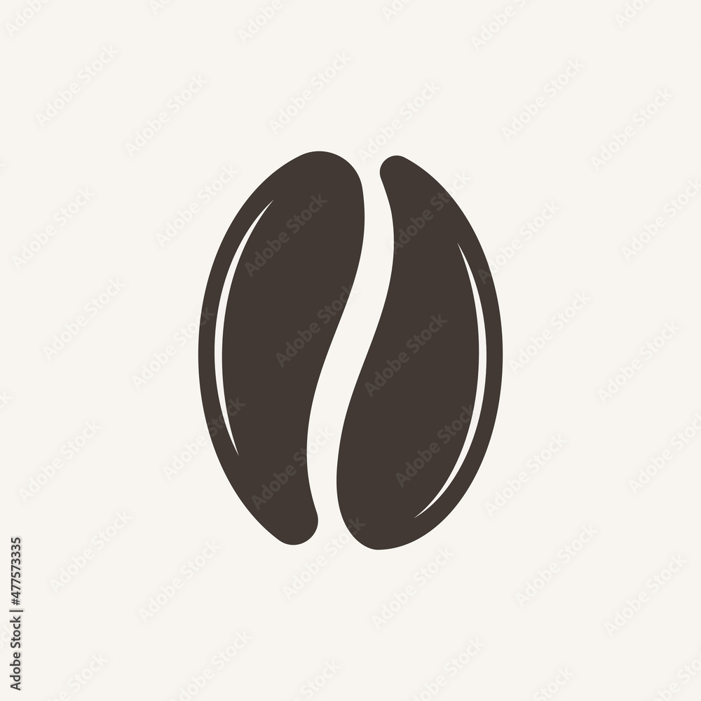 coffee bean icon vector, solid logo illustration, pictogram isolated coffee bean icon vector, solid logo illustration, pictogram isolated