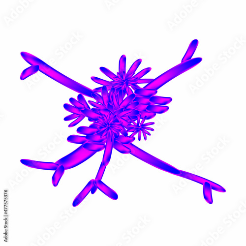 C. guilliermondii candida. Pathogenic yeast-like fungi of the Candida type morphological structure. Vector illustration photo