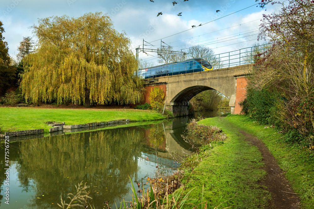canal river day view near blisworth england uk canal river day view near blisworth england uk