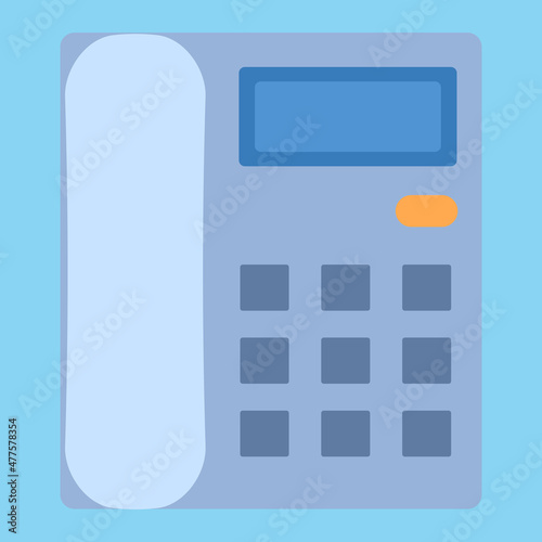 シンプルでかわいい固定電話のイラスト