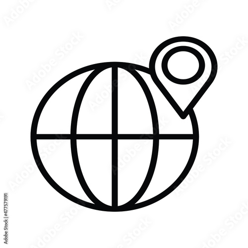 Global location Vector icon which is suitable for commercial work and easily modify or edit it

