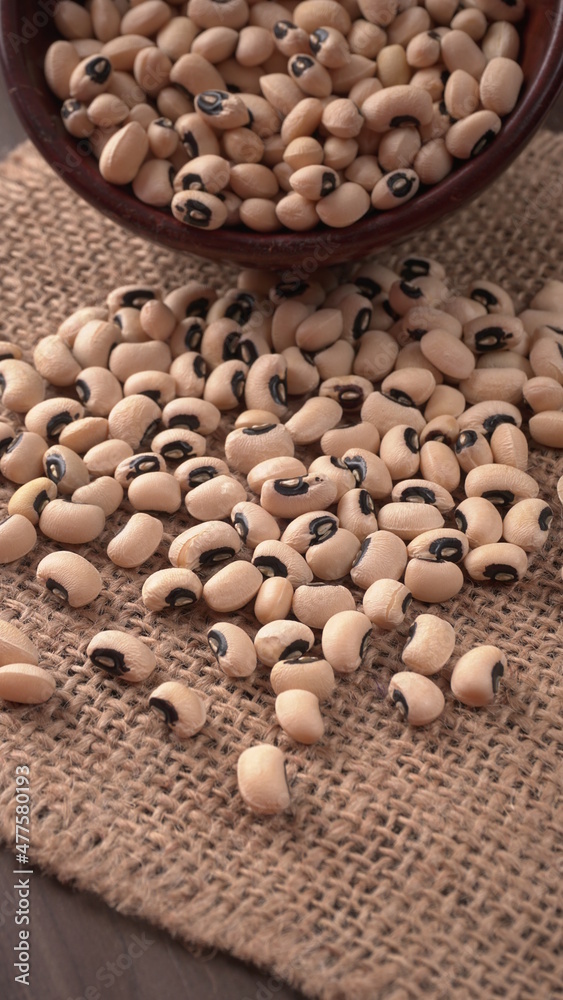 Uncooked black eyed peas. Health food concept. Uncooked black eyed peas. Health food concept.