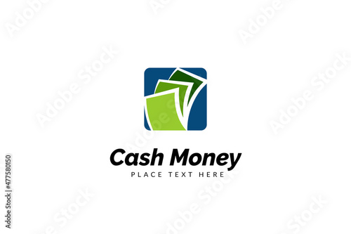 Cash money logo design template. Digital payment logo design.