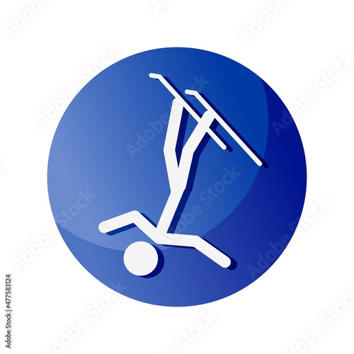 Freestyle skiing icon. A symbol dedicated to sports and games. Vector illustrations.