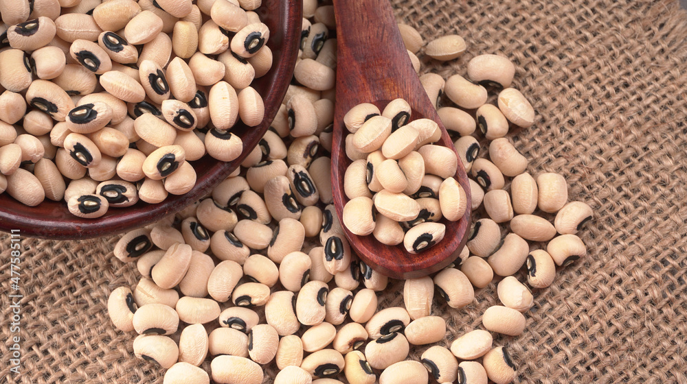 Uncooked black eyed peas. Health food concept. Uncooked black eyed peas. Health food concept.