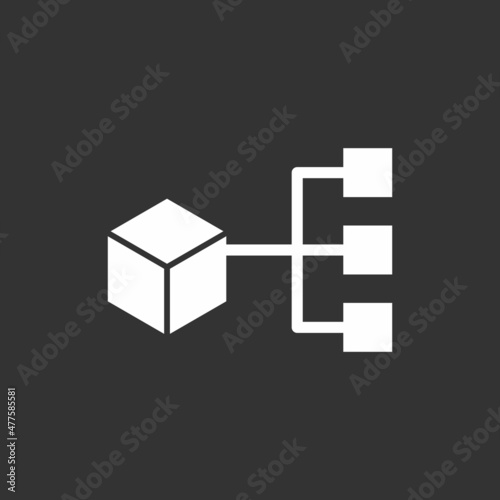 Cluster Glyph Inverted Vector Icon Design