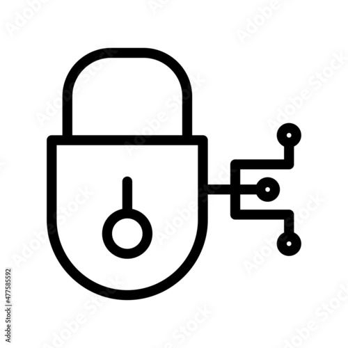 Encryption Line Vector Icon Design