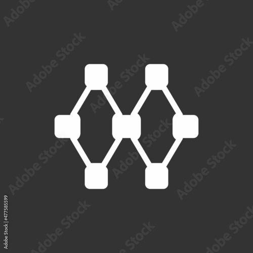 Distrebuted Glyph Inverted Vector Icon Design