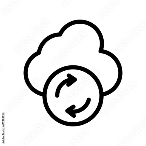Syncing Line Vector Icon Design