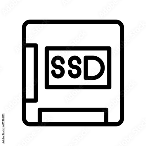 Ssd Line Vector Icon Design