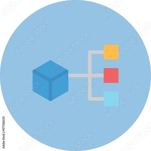 Cluster Flat Circle Vector Icon Design