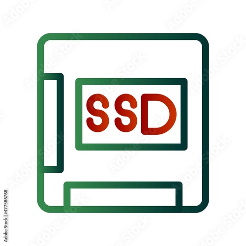 Ssd Line Gradient Vector Icon Design