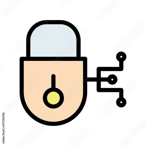 Encryption Line Filled Vector Icon Design