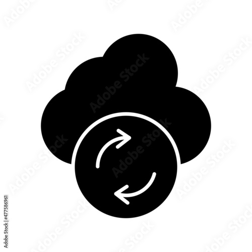Syncing Glyph Vector Icon Design